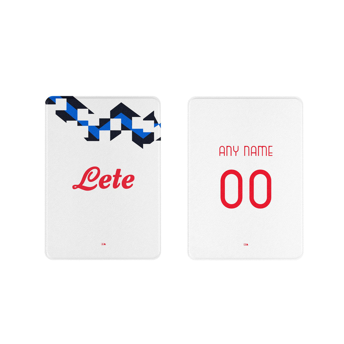 iPad case with the Atalanta 2026-27 Away football shirt design by RIPA Football
