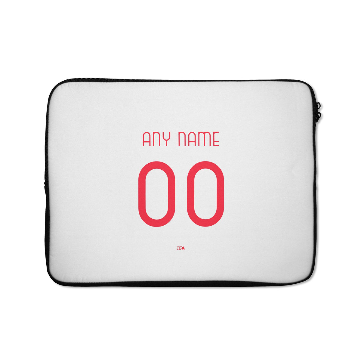 Laptop sleeve with the Atalanta 2026-27 Away football shirt design by RIPA Football