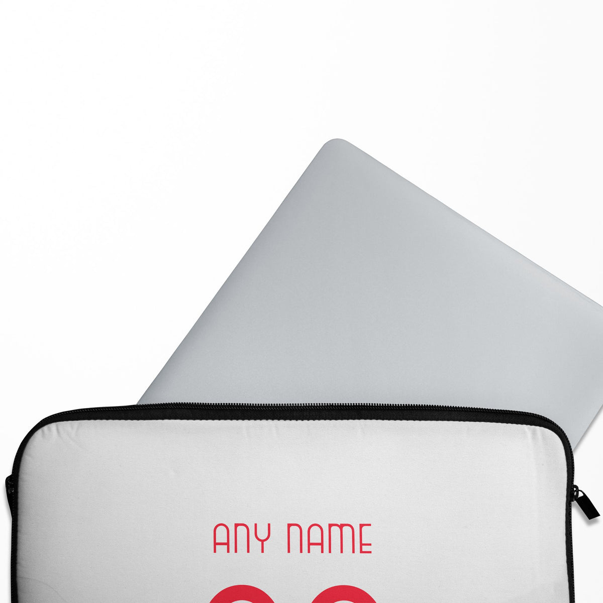 Laptop sleeve with the Atalanta 2026-27 Away football shirt design by RIPA Football