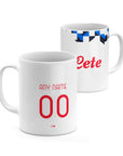 Mug with the Atalanta 2026-27 Away football shirt design by RIPA Football