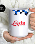 Mug with the Atalanta 2026-27 Away football shirt design by RIPA Football