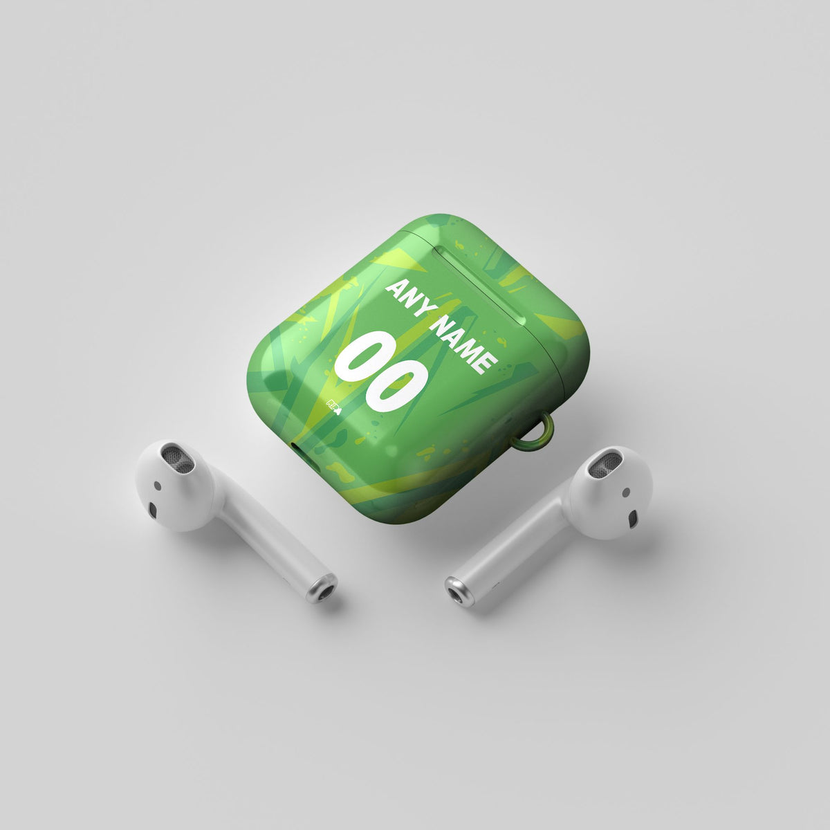 AirPods case with the Atlas 2026-27 Goalkeeper football shirt design by RIPA Football