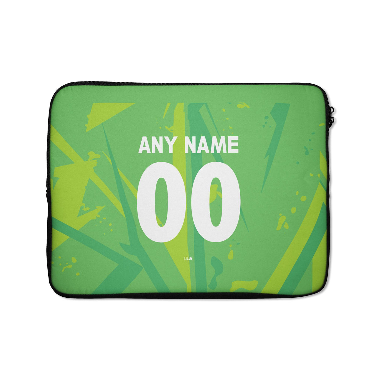 Laptop sleeve with the Atlas 2026-27 Goalkeeper football shirt design by RIPA Football