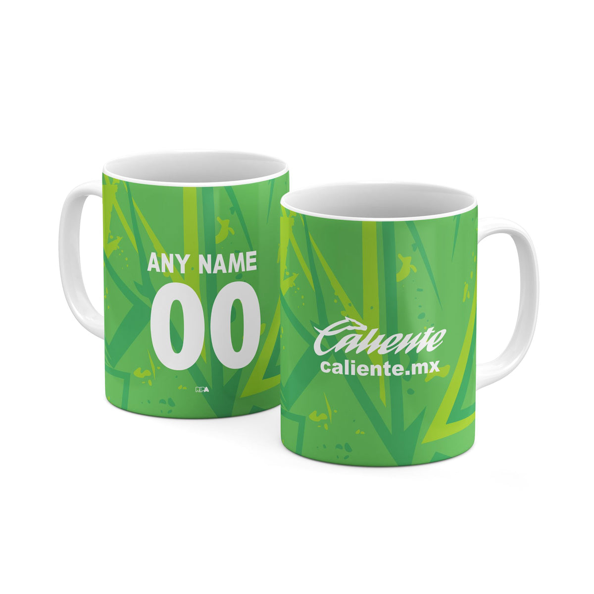 Mug with the Atlas 2026-27 Goalkeeper football shirt design by RIPA Football
