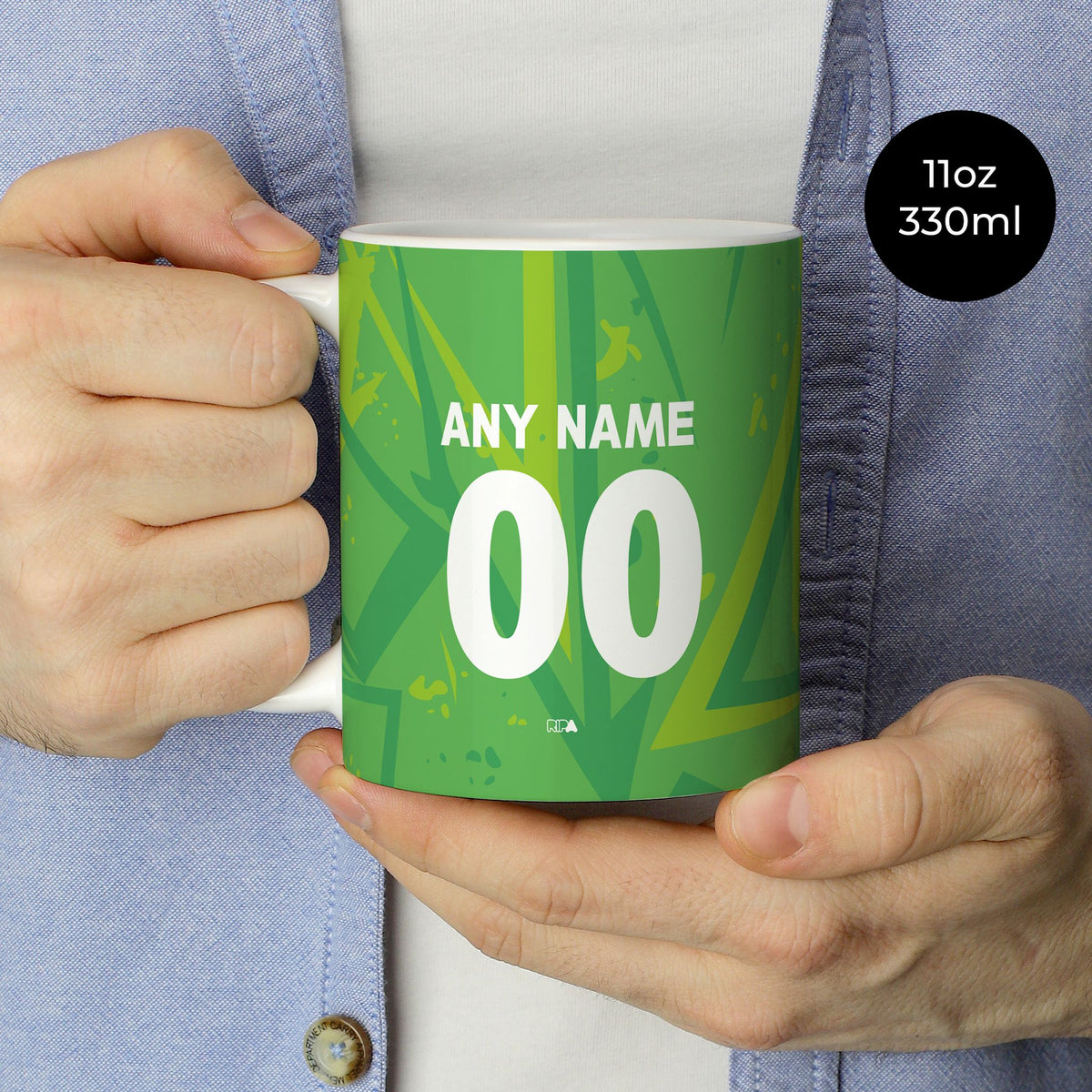Mug with the Atlas 2026-27 Goalkeeper football shirt design by RIPA Football