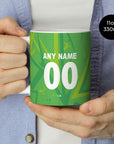 Mug with the Atlas 2026-27 Goalkeeper football shirt design by RIPA Football