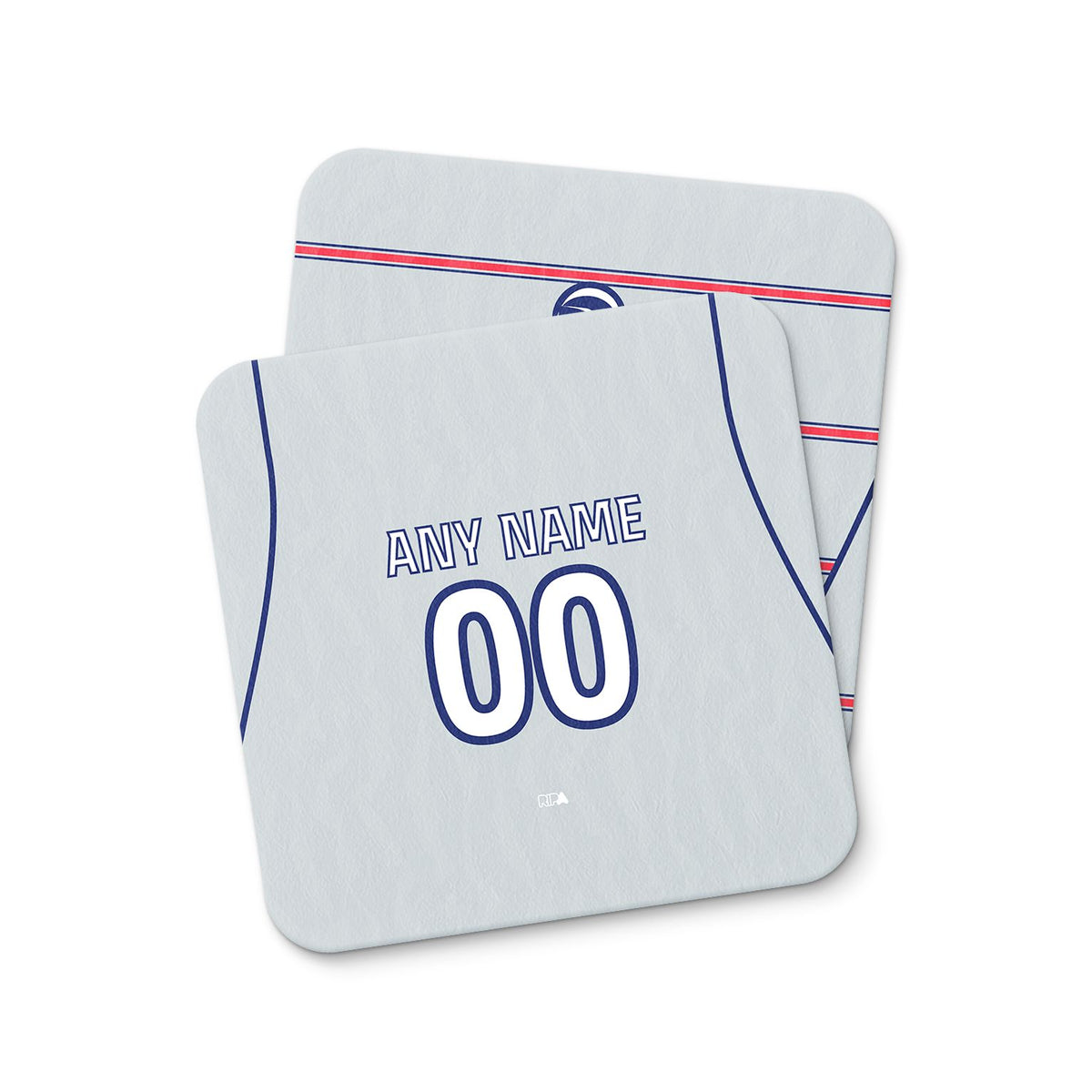Coaster with the Atlético Madrid 2026-27 Third football shirt design by RIPA Football