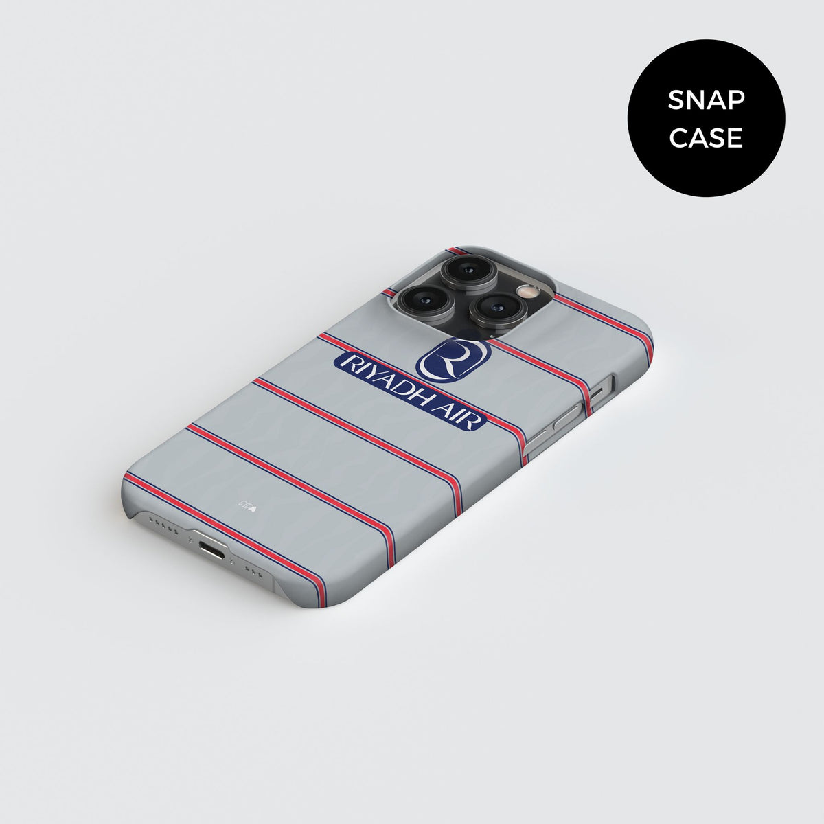 Phone case with the Atlético Madrid 2026-27 Third football shirt design by RIPA Football