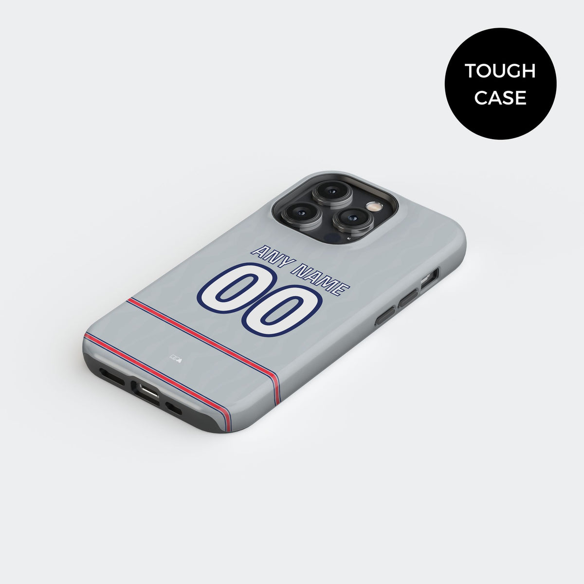 Phone case with the Atlético Madrid 2026-27 Third football shirt design by RIPA Football