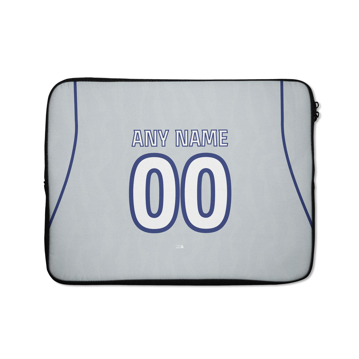Laptop sleeve with the Atlético Madrid 2026-27 Third football shirt design by RIPA Football