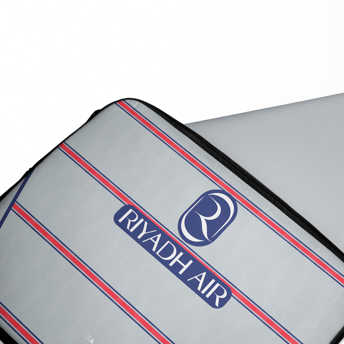 Laptop sleeve with the Atlético Madrid 2026-27 Third football shirt design by RIPA Football