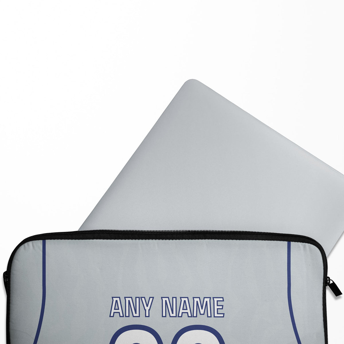 Laptop sleeve with the Atlético Madrid 2026-27 Third football shirt design by RIPA Football