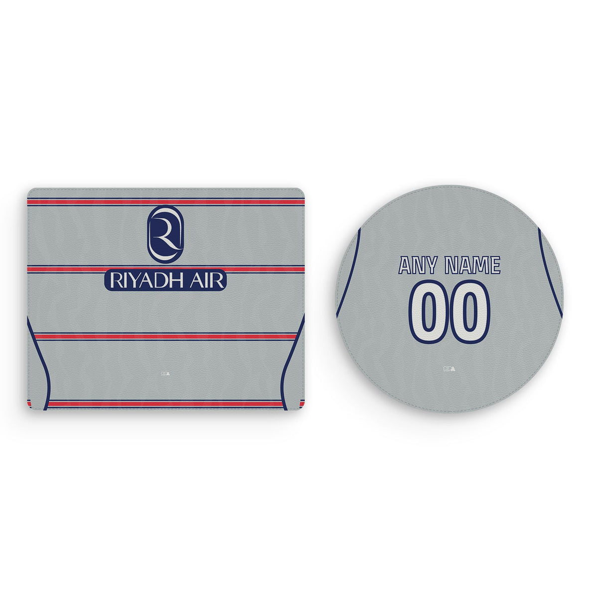 Mouse pad with the Atlético Madrid 2026-27 Third football shirt design by RIPA Football