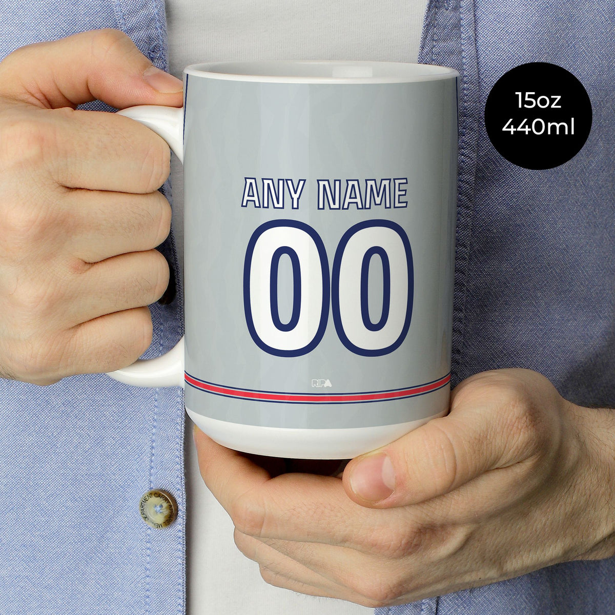 Mug with the Atlético Madrid 2026-27 Third football shirt design by RIPA Football