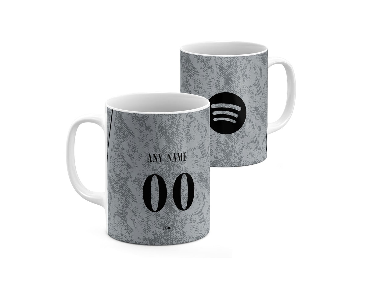 Mug with the Barcelona 2026-27 Goalkeeper football shirt design by RIPA Football