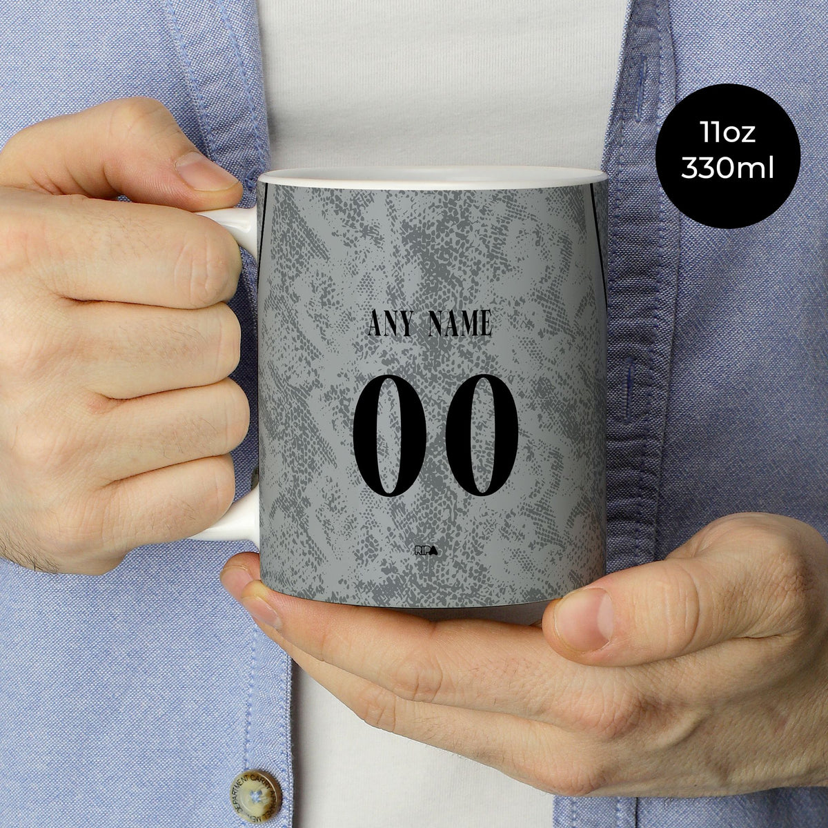 Mug with the Barcelona 2026-27 Goalkeeper football shirt design by RIPA Football