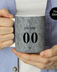 Mug with the Barcelona 2026-27 Goalkeeper football shirt design by RIPA Football