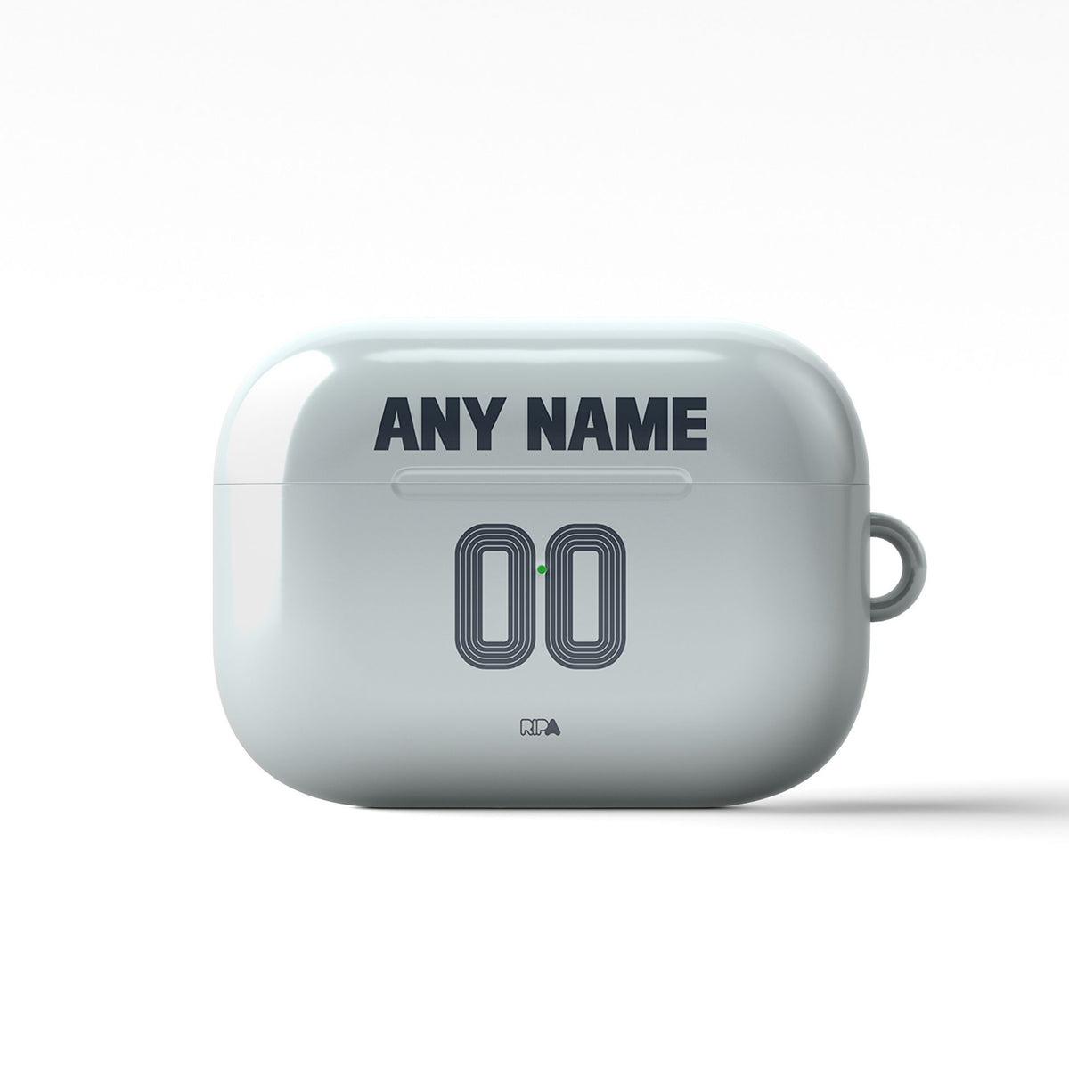 AirPods case with the Bayer 04 Leverkusen 2026-27 Away football shirt design by RIPA Football