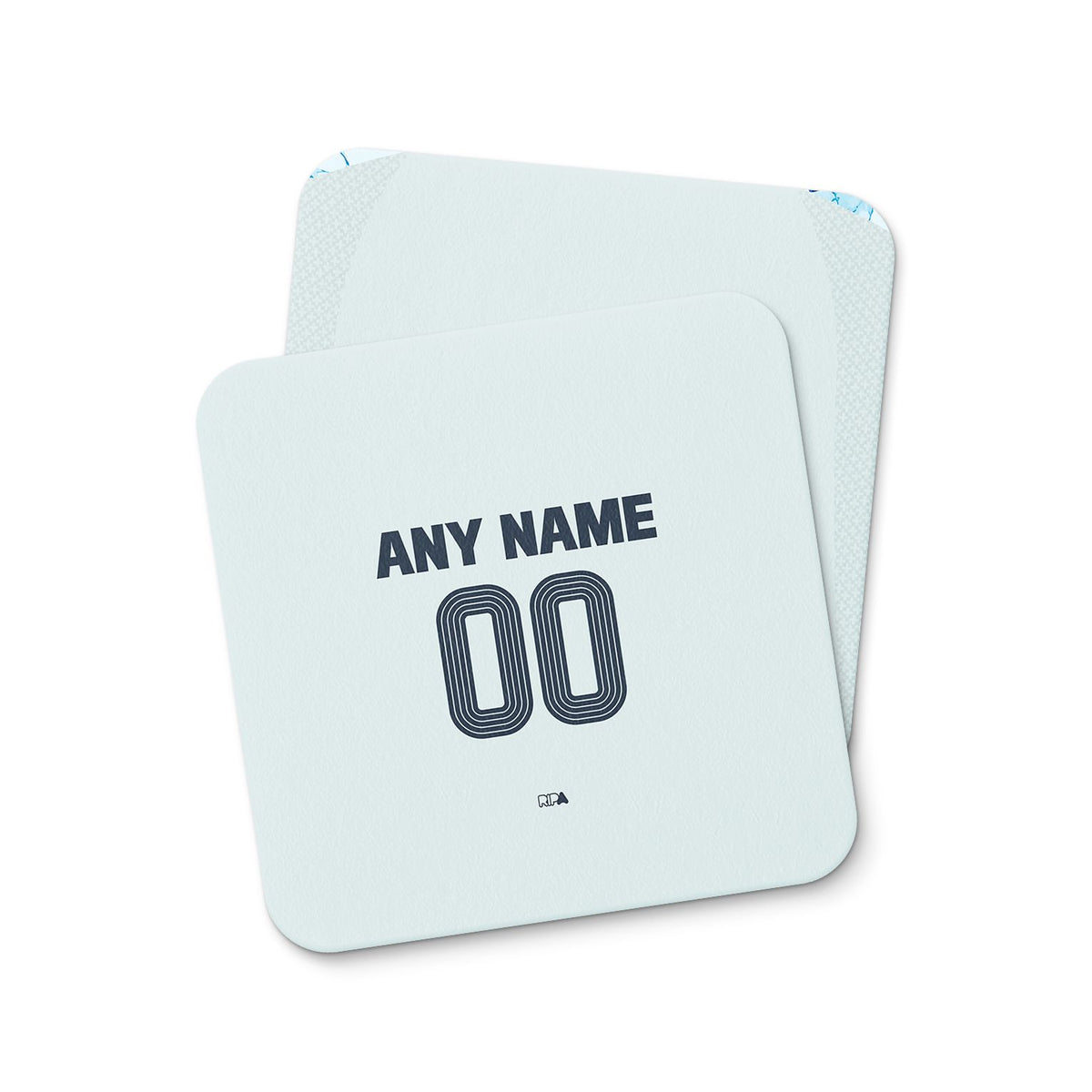 Coaster with the Bayer 04 Leverkusen 2026-27 Away football shirt design by RIPA Football