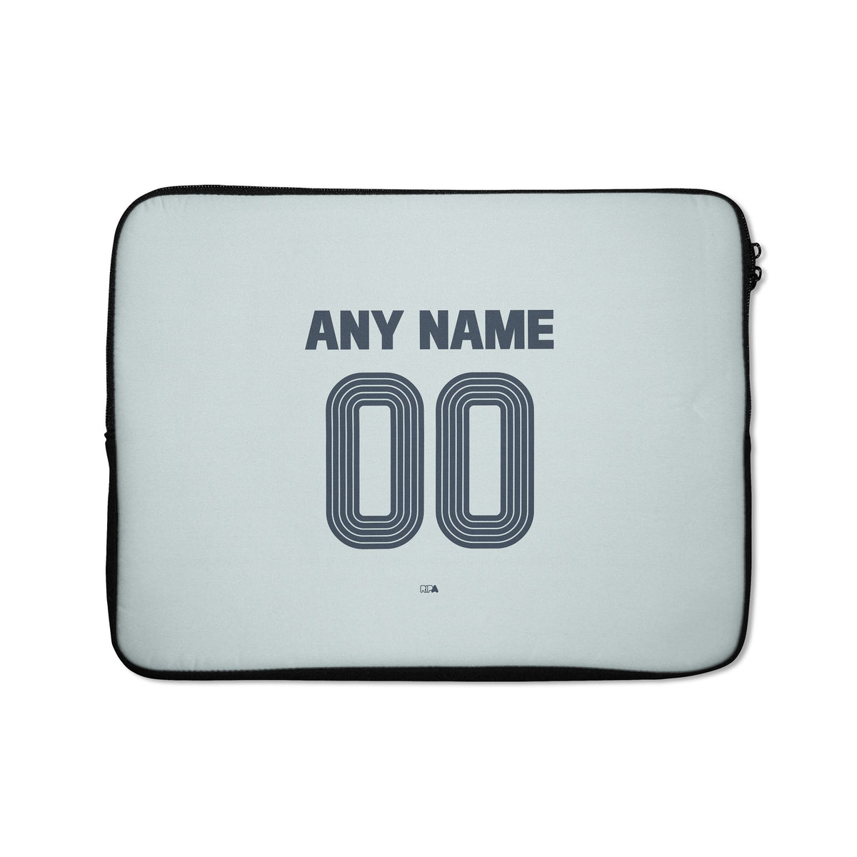 Laptop sleeve with the Bayer 04 Leverkusen 2026-27 Away football shirt design by RIPA Football