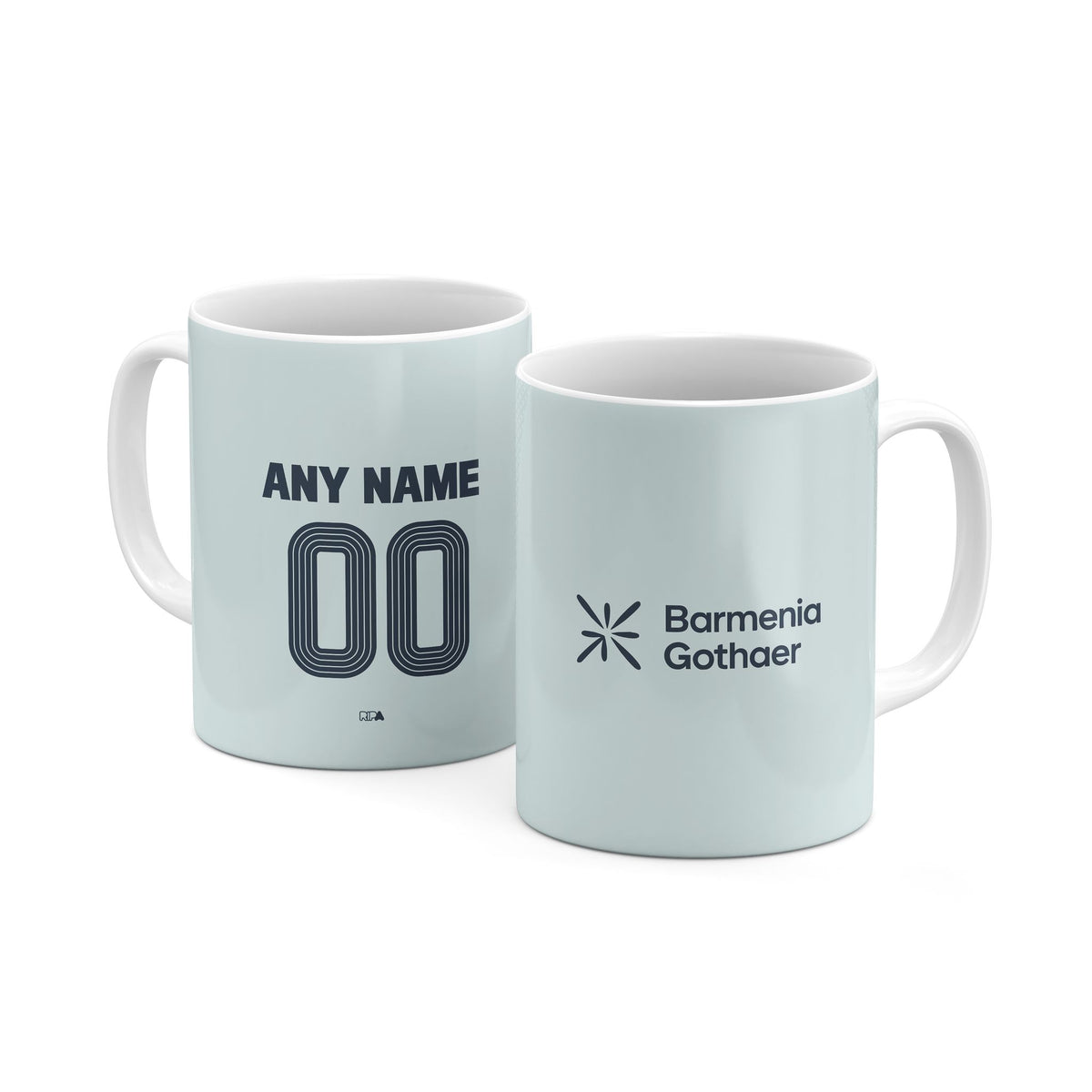 Mug with the Bayer 04 Leverkusen 2026-27 Away football shirt design by RIPA Football