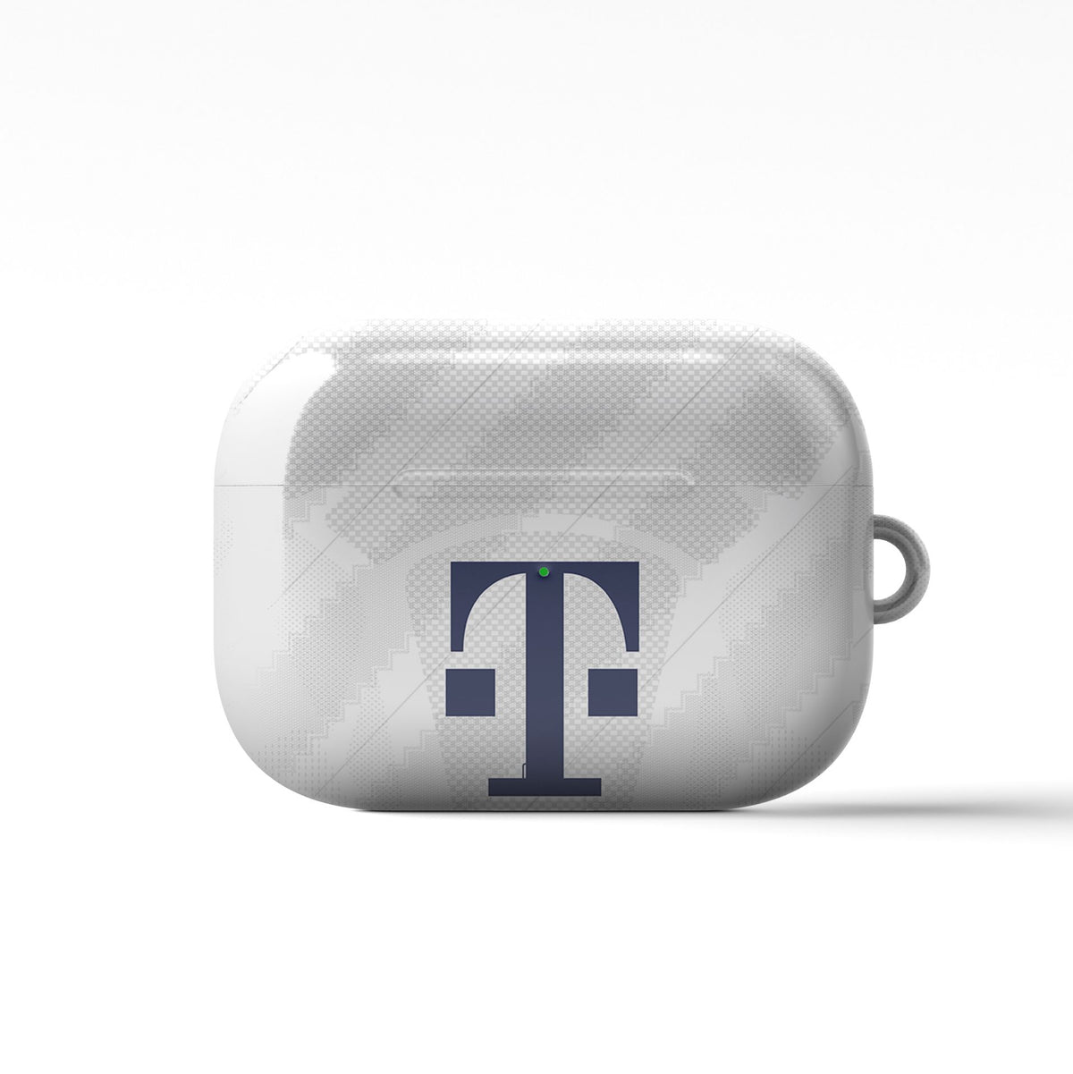 AirPods case with the Bayern Munich 2026-27 Away football shirt design by RIPA Football