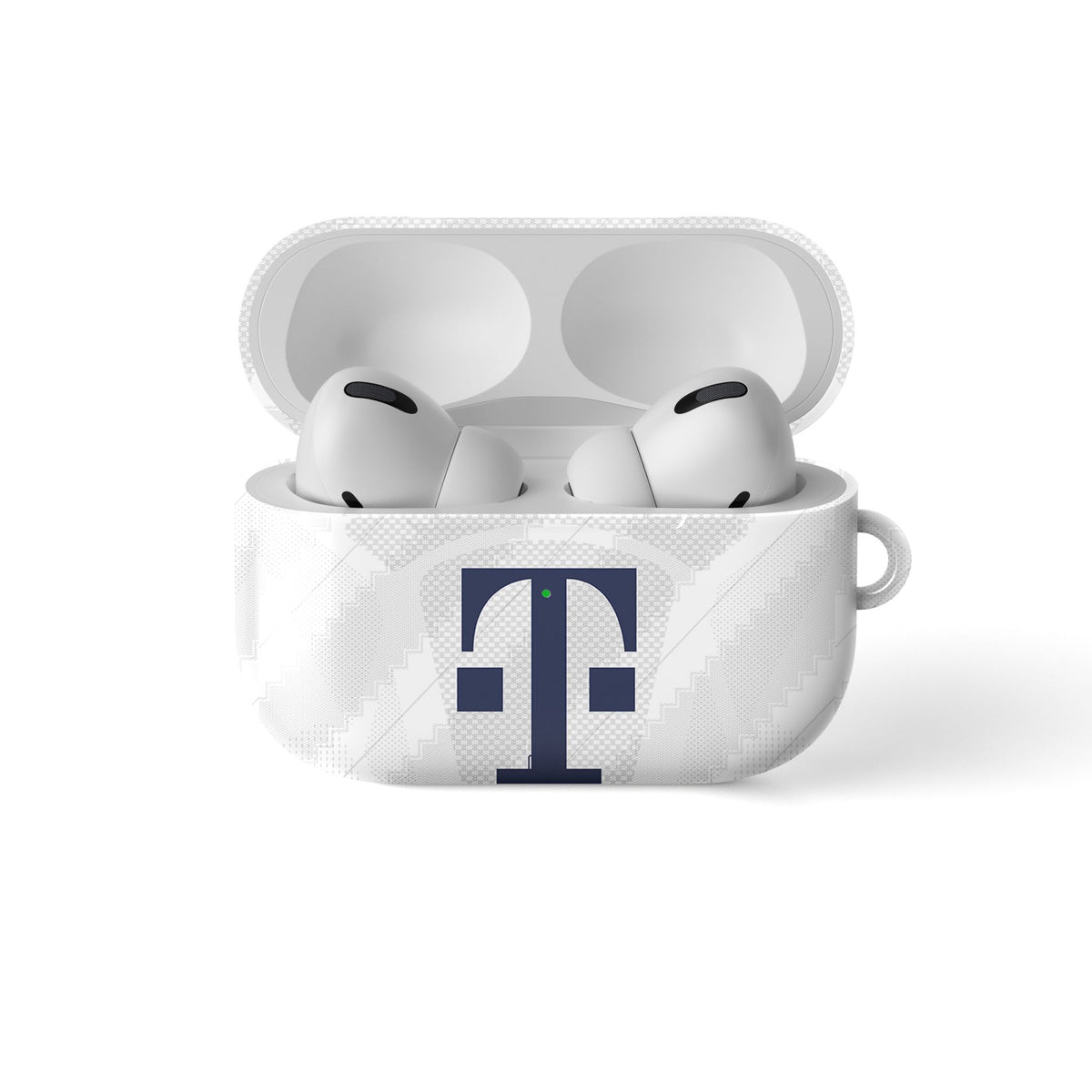 AirPods case with the Bayern Munich 2026-27 Away football shirt design by RIPA Football