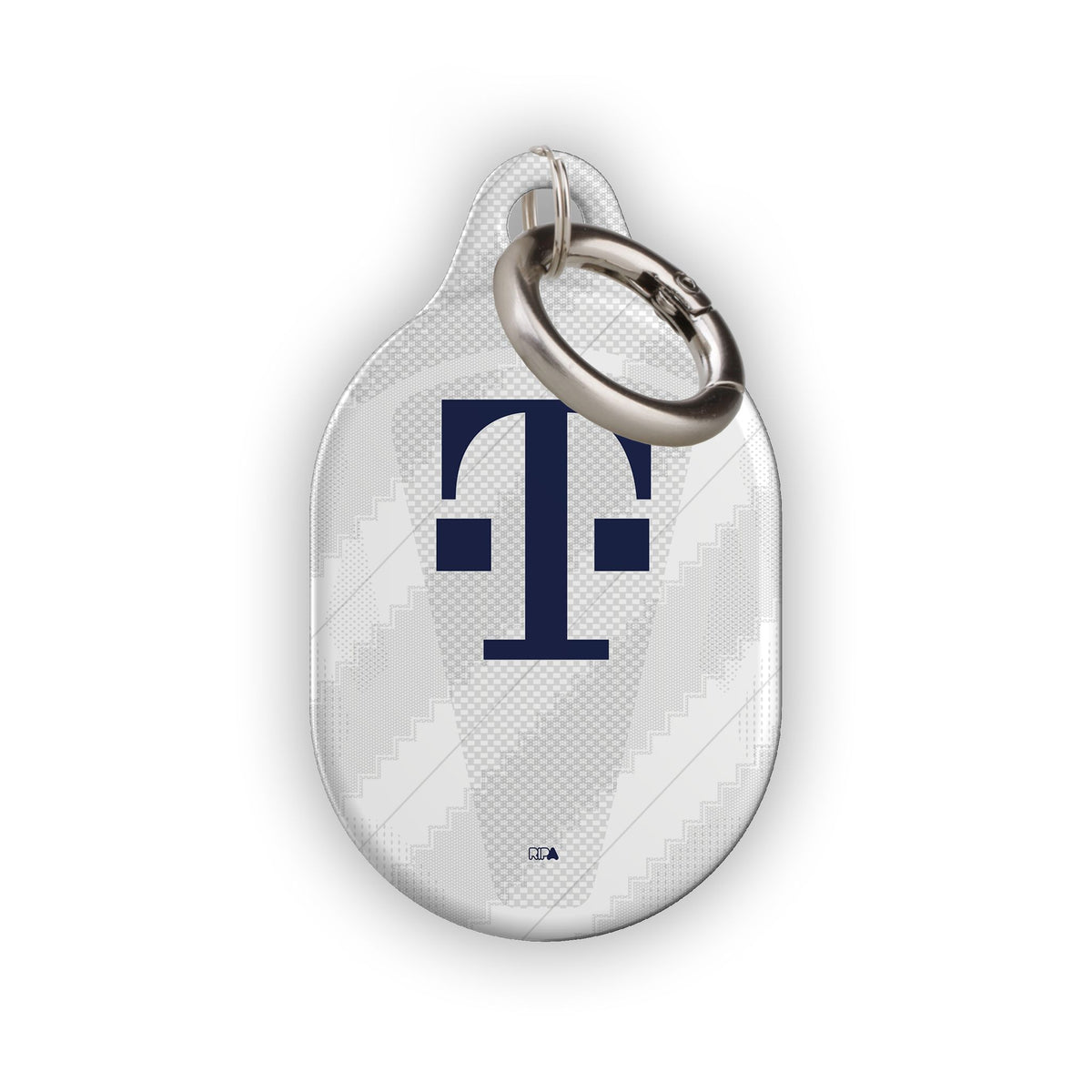 AirTag holder with the Bayern Munich 2026-27 Away football shirt design by RIPA Football
