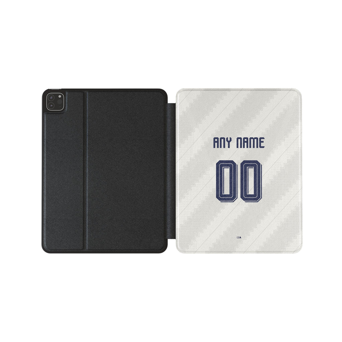 iPad case with the Bayern Munich 2026-27 Away football shirt design by RIPA Football