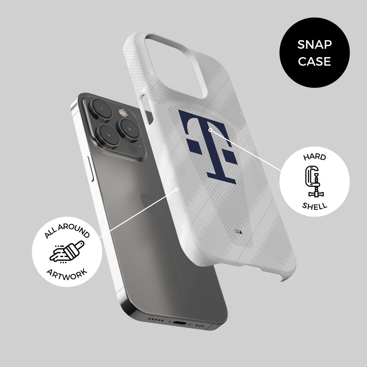 Phone case with the Bayern Munich 2026-27 Away football shirt design by RIPA Football