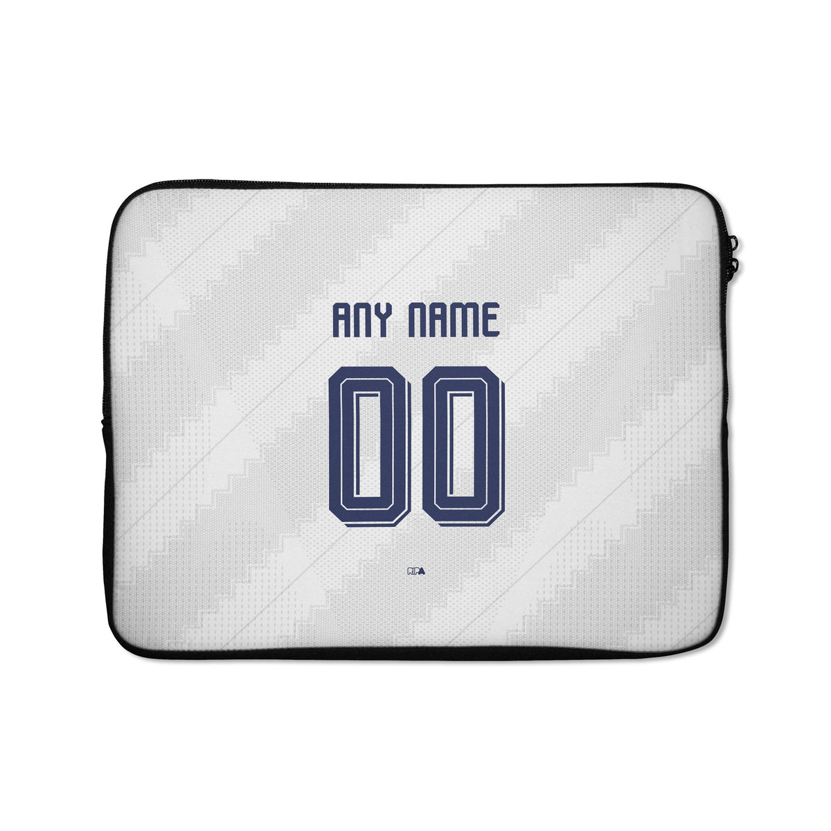 Laptop sleeve with the Bayern Munich 2026-27 Away football shirt design by RIPA Football