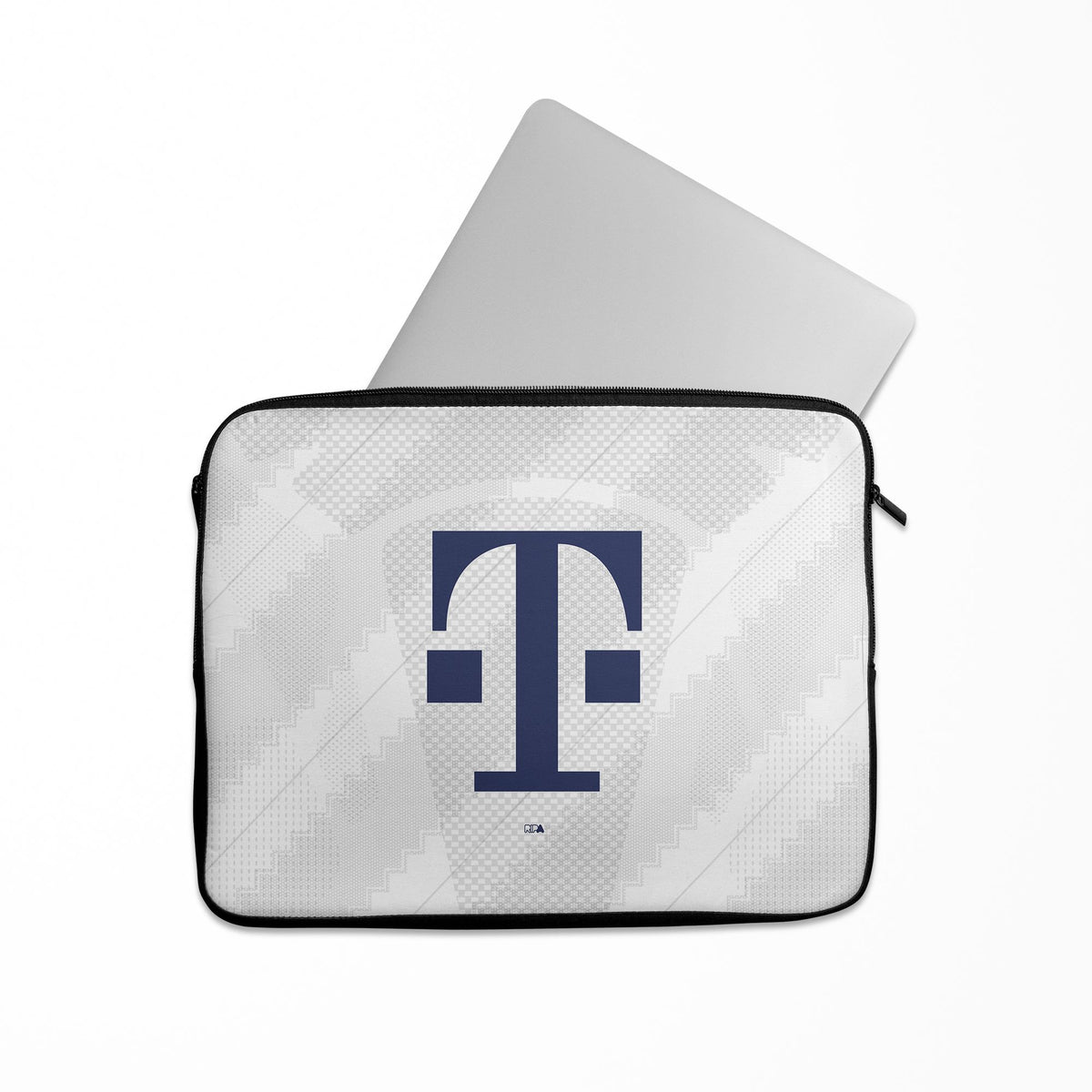 Laptop sleeve with the Bayern Munich 2026-27 Away football shirt design by RIPA Football
