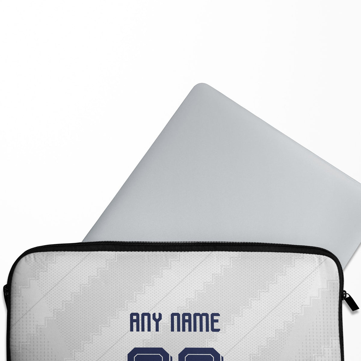 Laptop sleeve with the Bayern Munich 2026-27 Away football shirt design by RIPA Football
