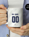 Mug with the Bayern Munich 2026-27 Away football shirt design by RIPA Football