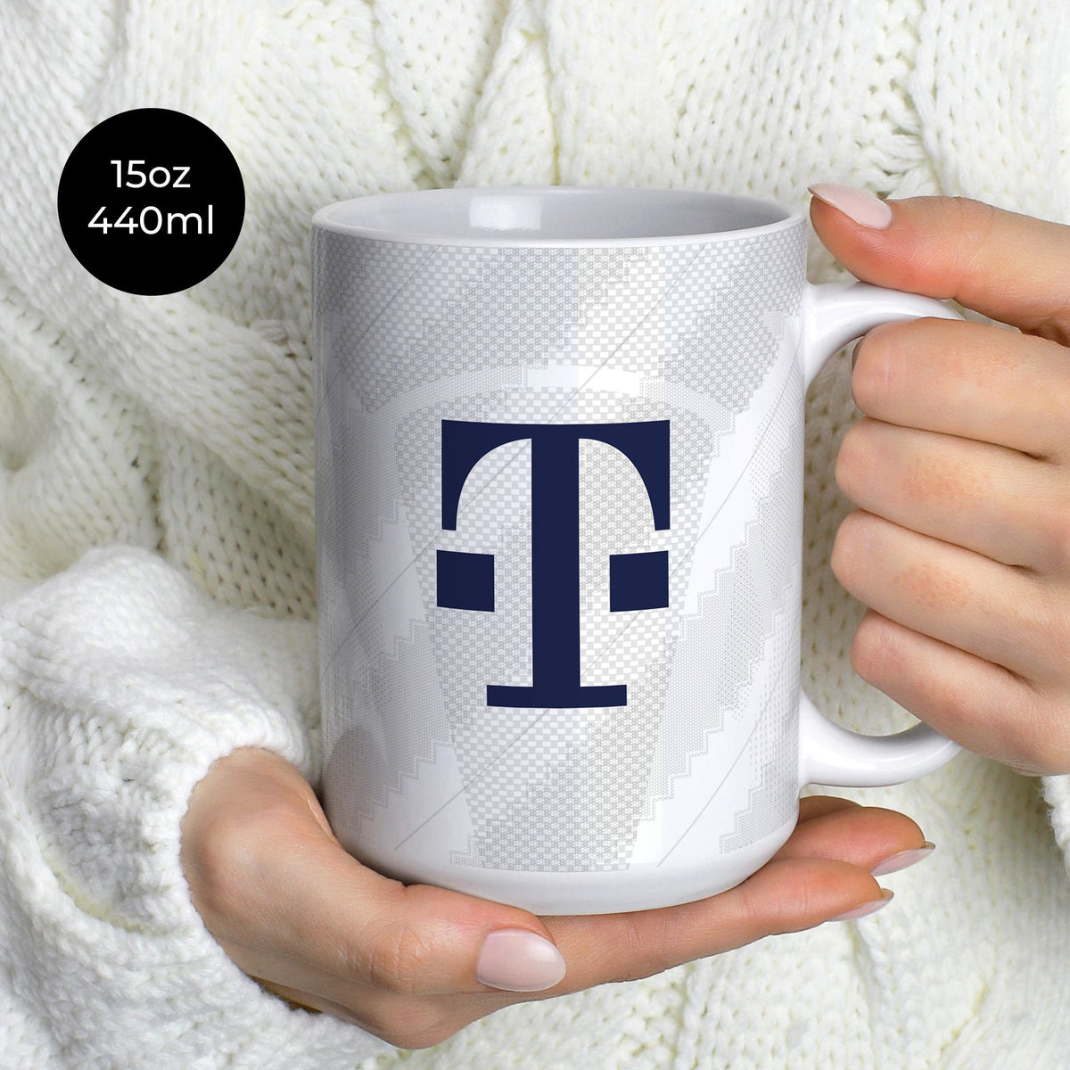 Mug with the Bayern Munich 2026-27 Away football shirt design by RIPA Football