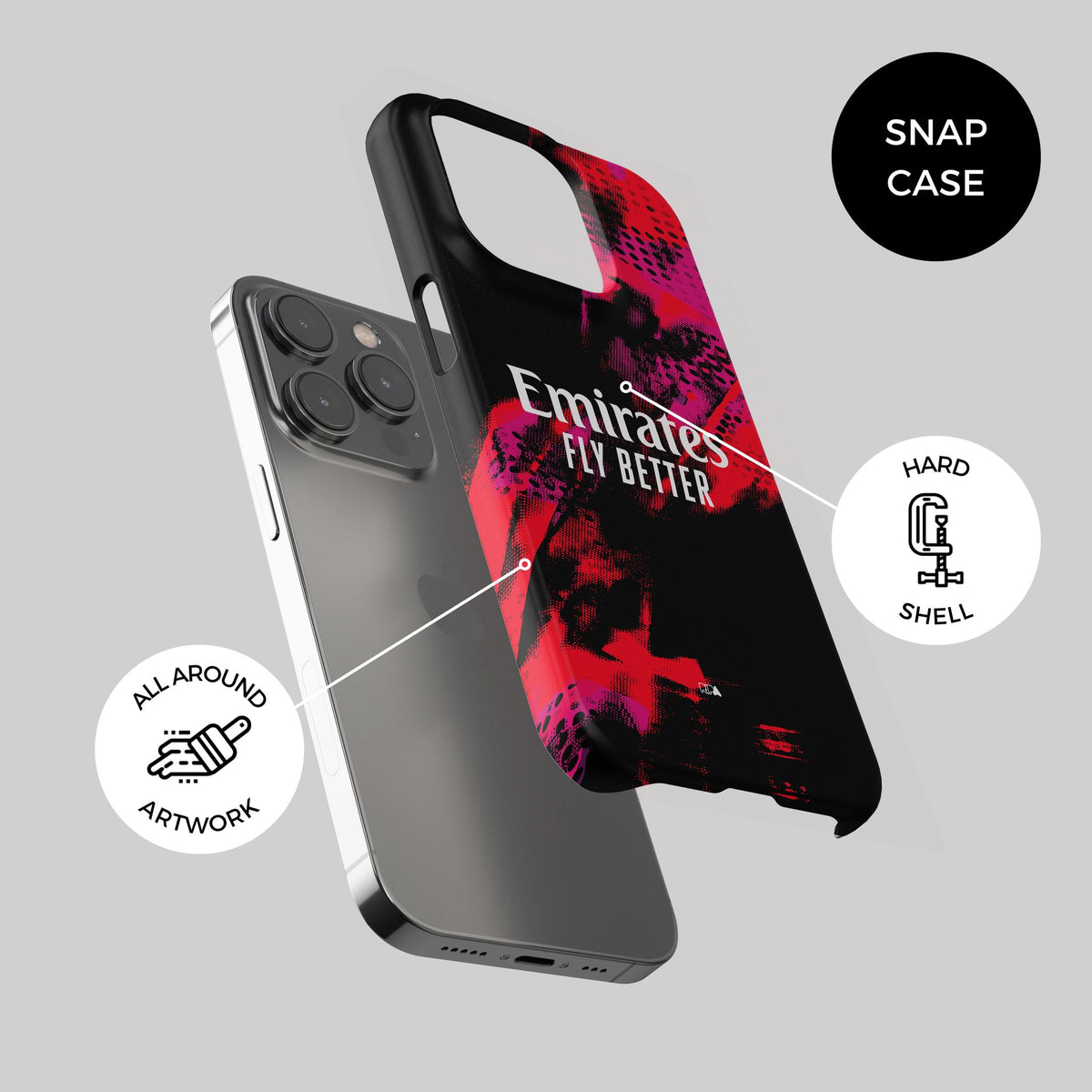 Phone case with the Benfica 2026-27 Third football shirt design by RIPA Football