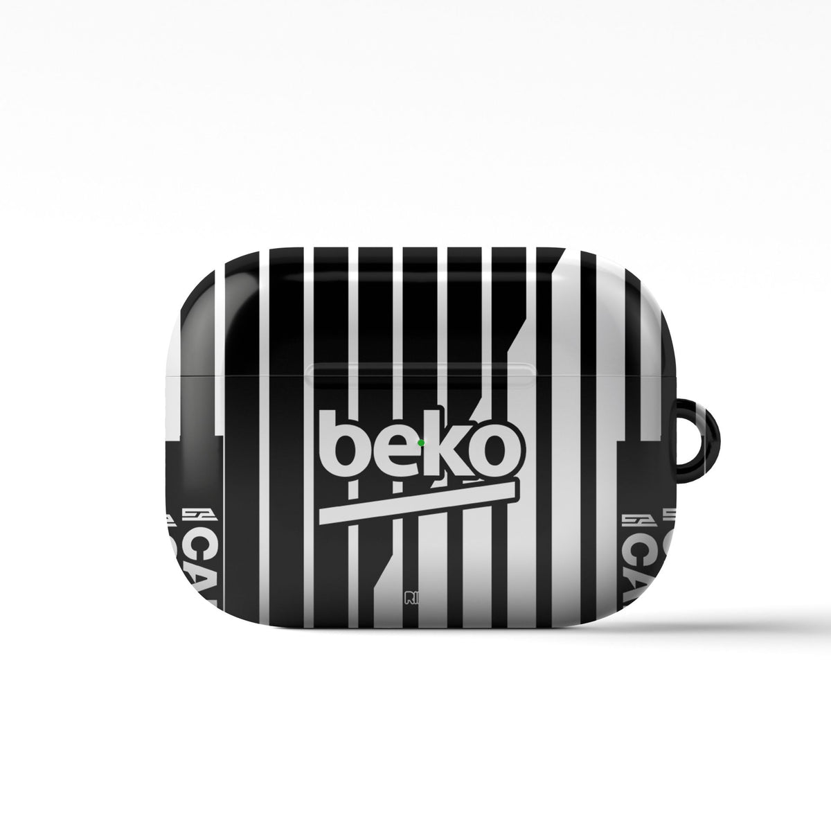 AirPods case with the Besiktas 2026-27 Away football shirt design by RIPA Football
