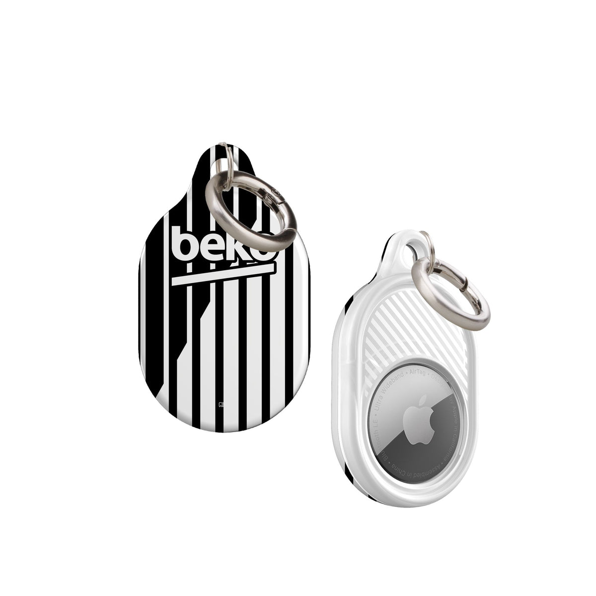 AirTag holder with the Besiktas 2026-27 Away football shirt design by RIPA Football