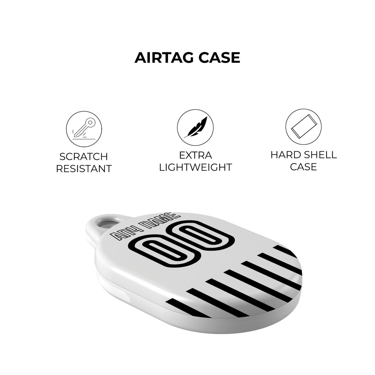 AirTag holder with the Besiktas 2026-27 Away football shirt design by RIPA Football