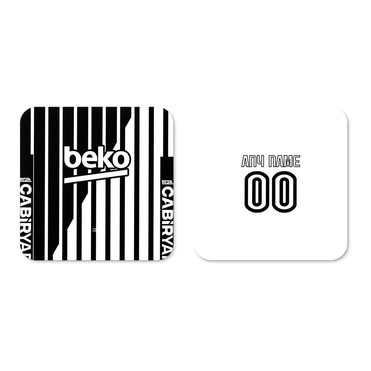 Coaster with the Besiktas 2026-27 Away football shirt design by RIPA Football