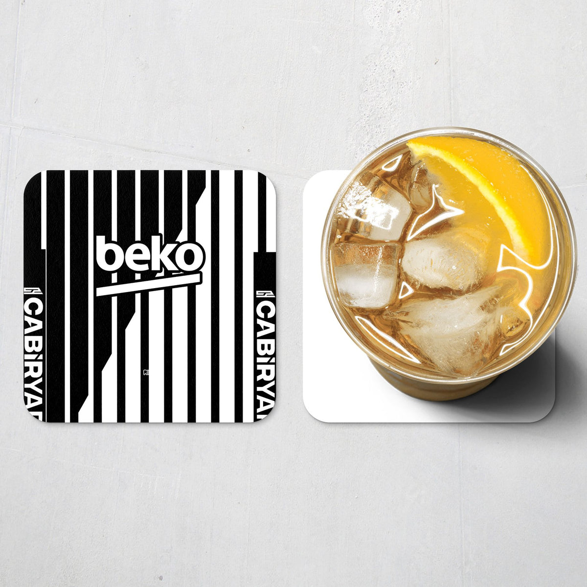 Coaster with the Besiktas 2026-27 Away football shirt design by RIPA Football