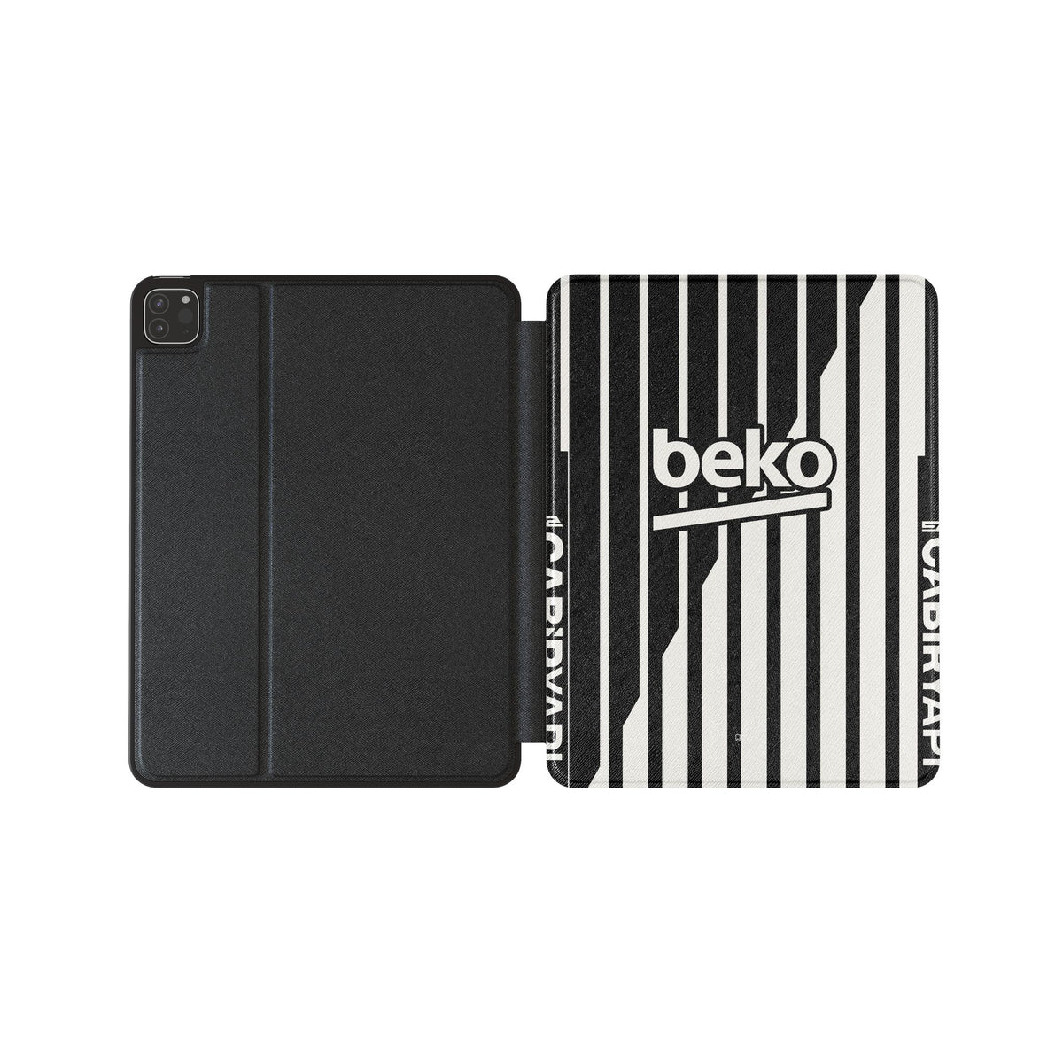 iPad case with the Besiktas 2026-27 Away football shirt design by RIPA Football