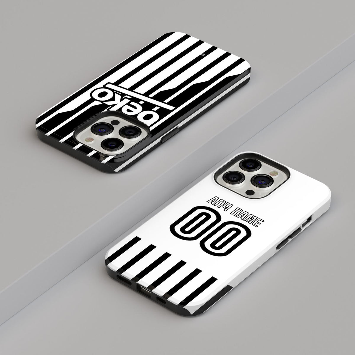 Phone case with the Besiktas 2026-27 Away football shirt design by RIPA Football