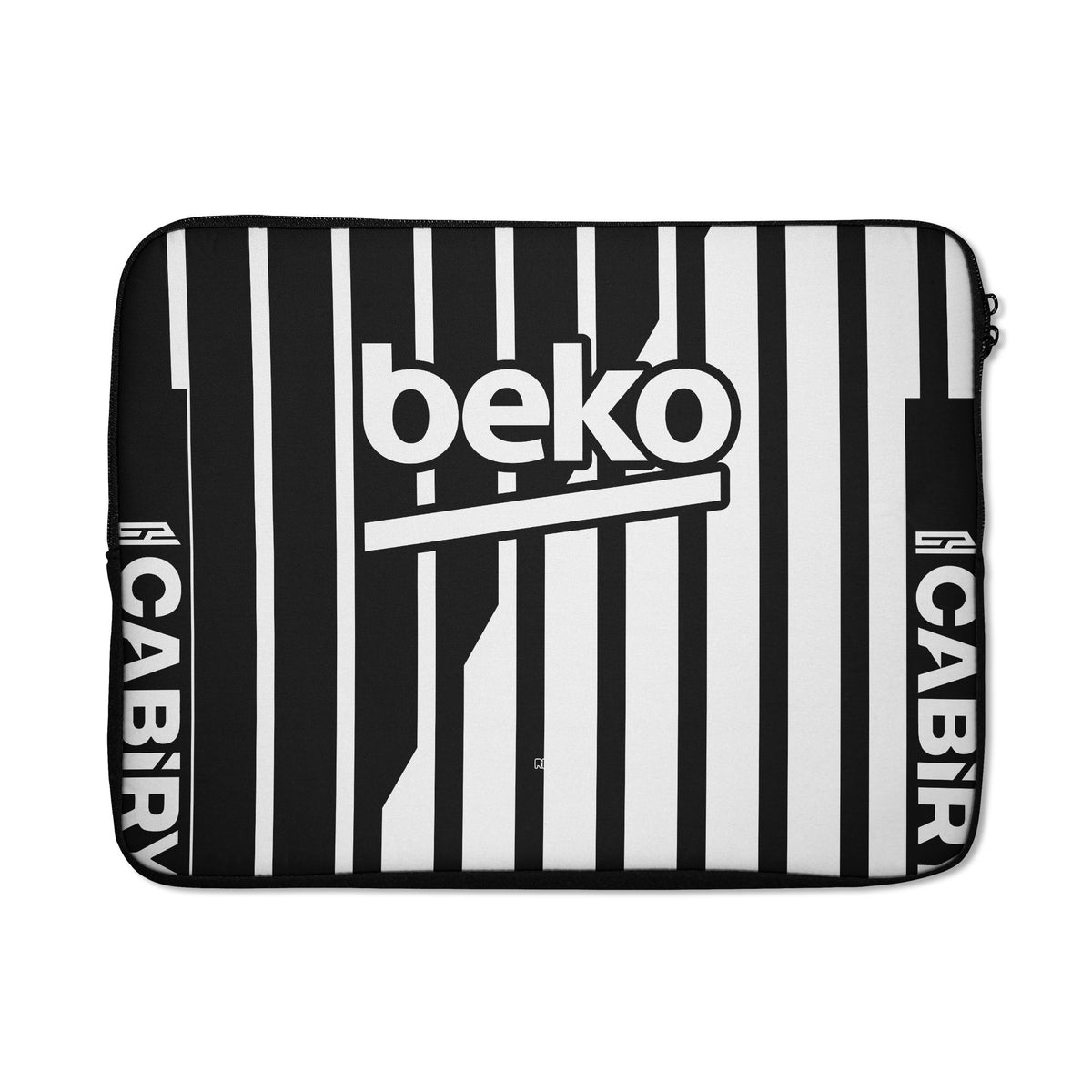 Laptop sleeve with the Besiktas 2026-27 Away football shirt design by RIPA Football