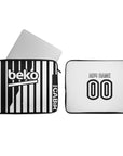Laptop sleeve with the Besiktas 2026-27 Away football shirt design by RIPA Football