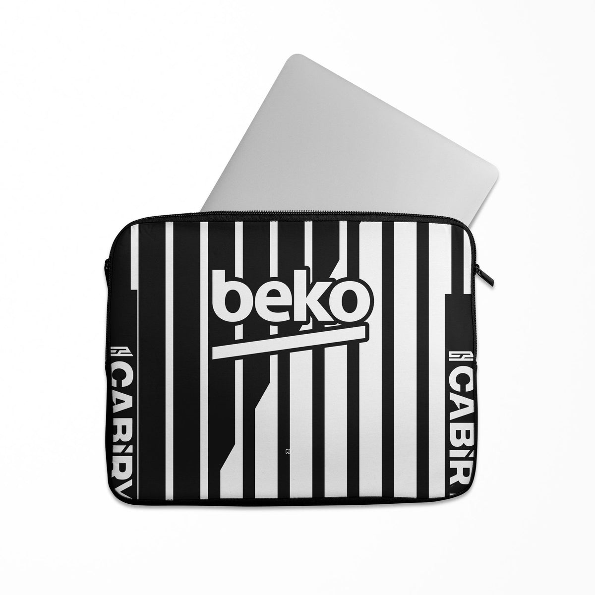 Laptop sleeve with the Besiktas 2026-27 Away football shirt design by RIPA Football