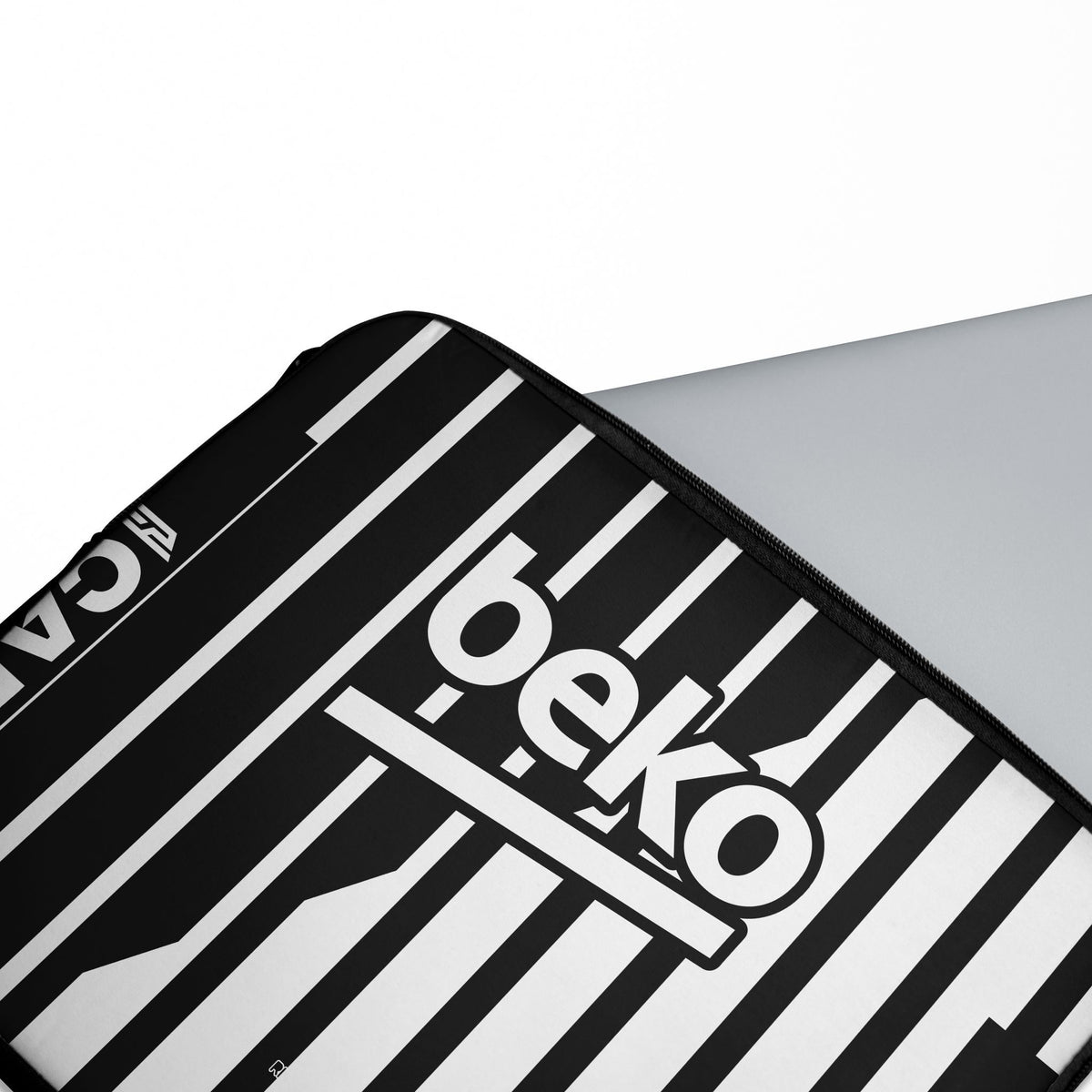 Laptop sleeve with the Besiktas 2026-27 Away football shirt design by RIPA Football