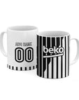 Mug with the Besiktas 2026-27 Away football shirt design by RIPA Football