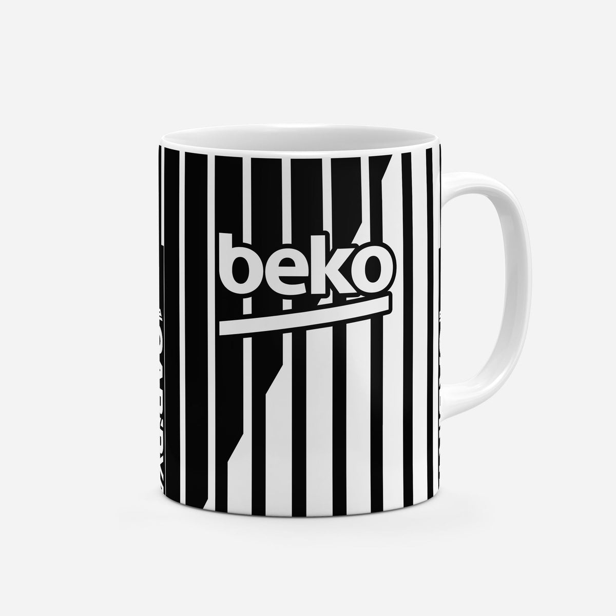 Mug with the Besiktas 2026-27 Away football shirt design by RIPA Football