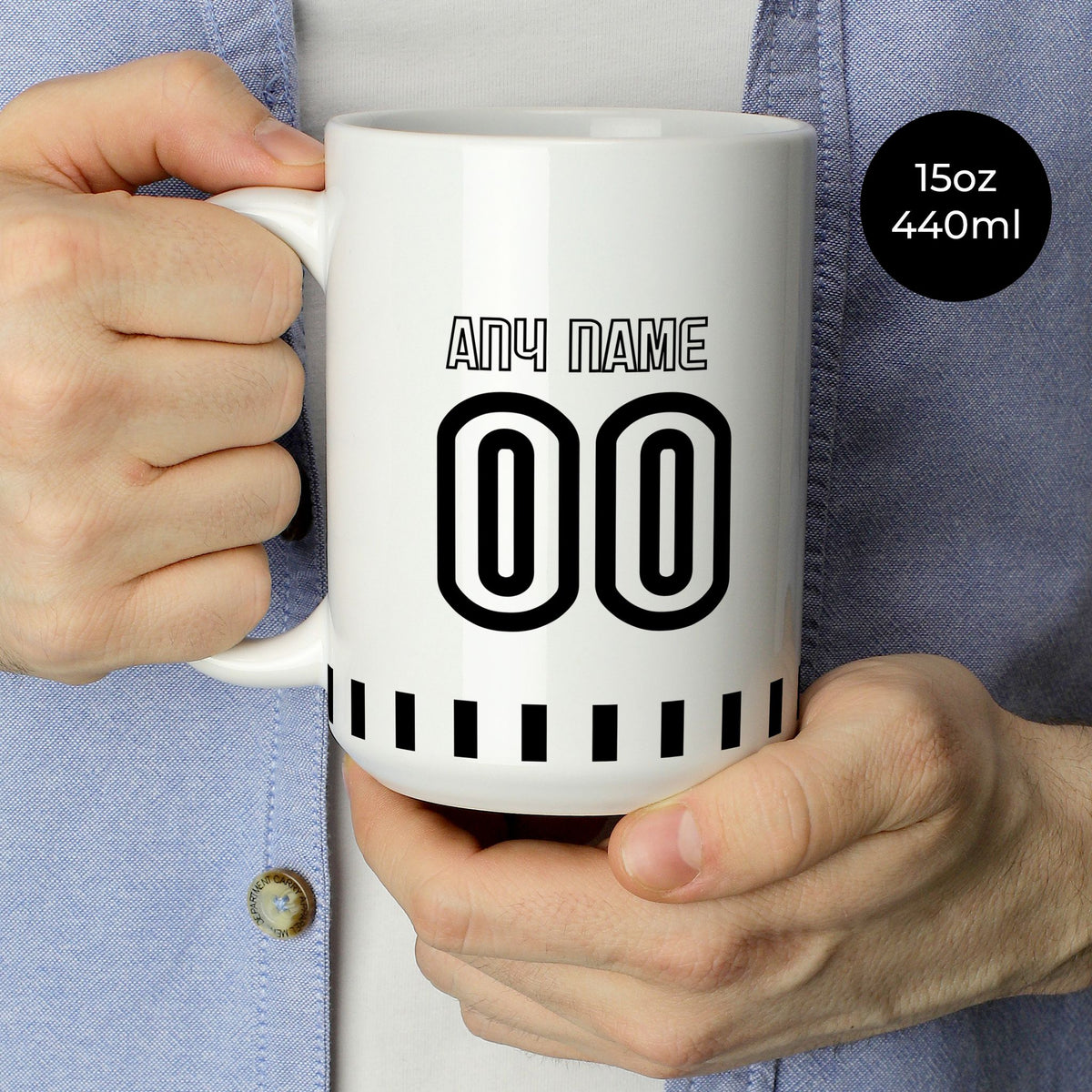 Mug with the Besiktas 2026-27 Away football shirt design by RIPA Football